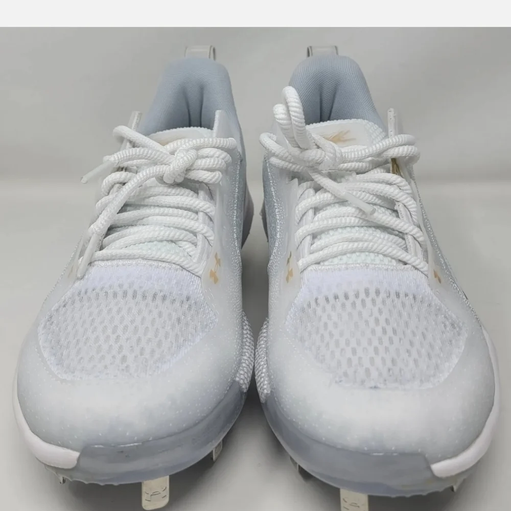 Under Armour Mens Harper 6 Low ST Baseball Cleats WHITE Sz Multi 3024315-100 NEW